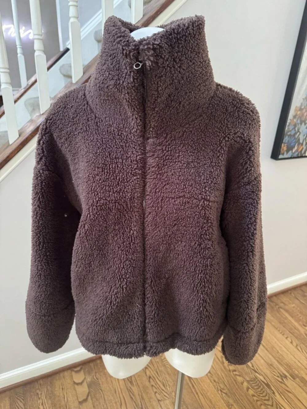 NWOT Lululemon Cinchable Fleece Zip-Up Jacket Espresso Brown Size 6